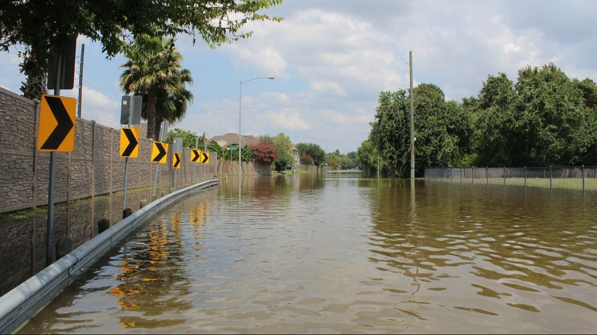 Banjir Usai Hujan Deras, Aksi Wanita Tahan Air agar Tak Masuk Rumah Ini Curi Perhatian