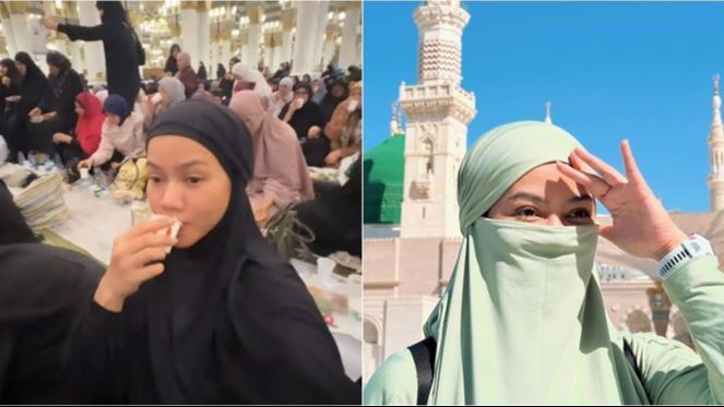 Bikin Pangling, Potret Yura Yunita Cantik Berhijab saat Umrah di Tanah Suci