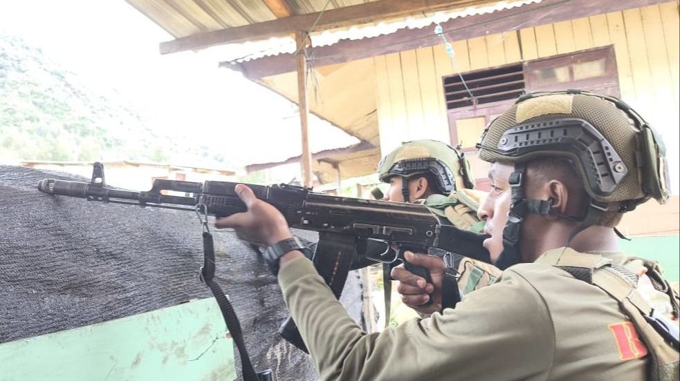 Satgas Damai Cartenz Berhasil Pukul Mundur KKB di Intan Jaya