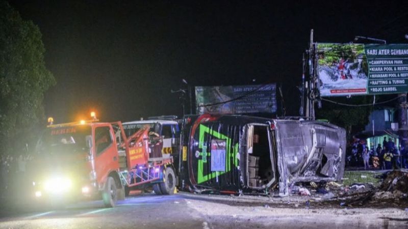 Tim Traffic Accident Analysis Bakal Olah TKP Kecelakaan Bus SMK Lingga Kencana di Ciater