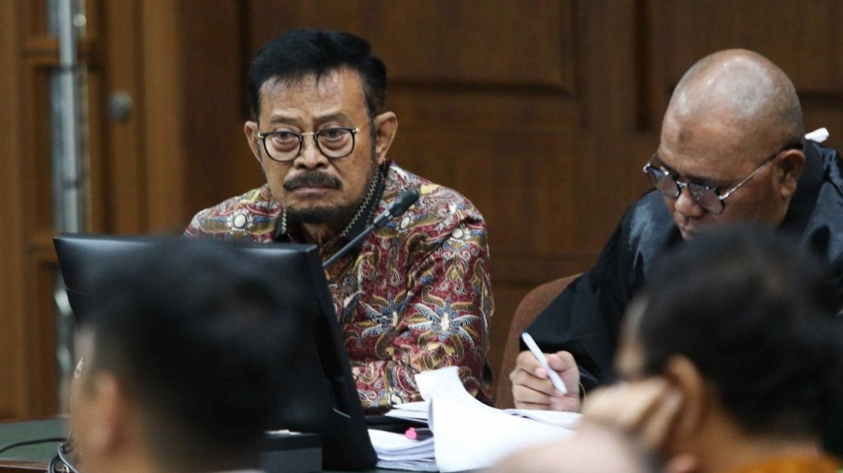 FOTO: Raut Wajah Syahrul Yasin Limpo Mendengarkan 8 Pejabat Kementan Bersaksi di Sidang Lanjutan