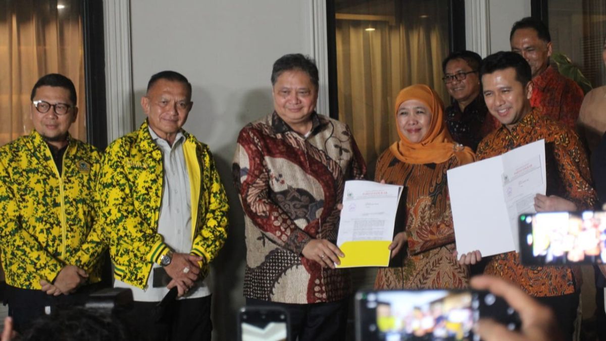 FOTO: Momen Golkar Resmi Usung Khofifah-Emil Dardak Maju Pilgub Jatim 2024