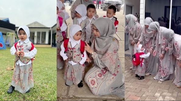 Sudah Mulai Sekolah, Ini 10 Potret Moana Anak Ria Ricis, Pakai Seragam Baru, Bikin Gemas