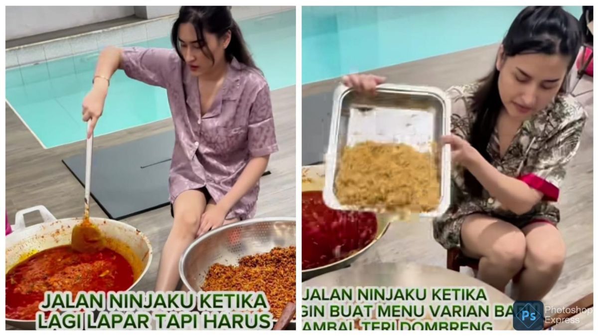 Potret Terbaru Angbeen Rishi Istri Adly Fairuz Kini Sibuk Jualan Sambal, Masak Sendiri di Pinggir Kolam Renang