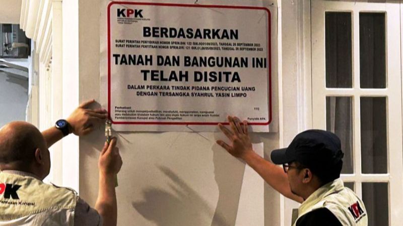 KPK Dapat Info Ada Orang Sengaja Tutup Papan Sita Rumah SYL di Parepare, Ancam Proses Hukum