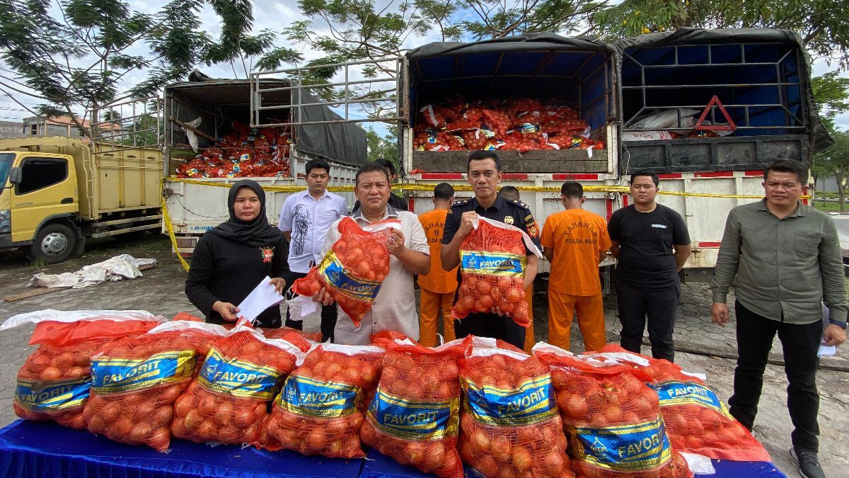 Polisi Gagalkan Penyelundupan 21 Ton Bawang Bombai Asal Malaysia