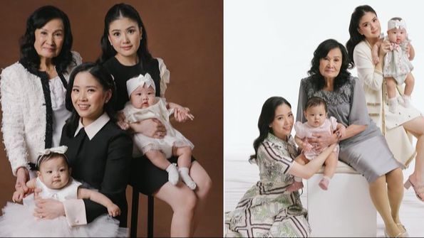 Family Potrait Valencia - Jessica Tanoe Bareng Anak dan Sang Nenek, Pancarkan Pesona Old Money