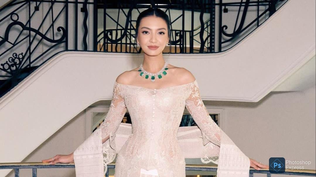 Pancarkan Aura Mahal, Potret Raline Shah Berkebaya dan Pakai Kain Ulos di Acara Closing Cannes Film Festival Buat Kagum