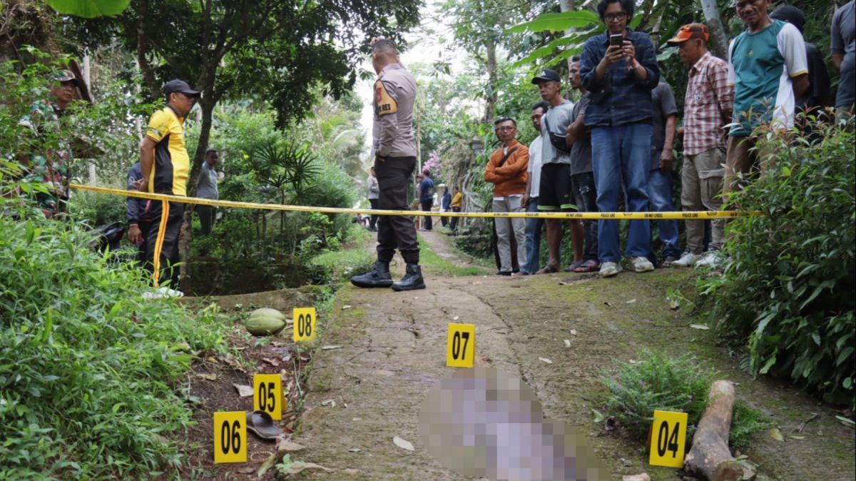 FOTO: Penampakan TKP Kasus Suami Mutilasi Istri di Ciamis, Darah Berceceran di Jalanan