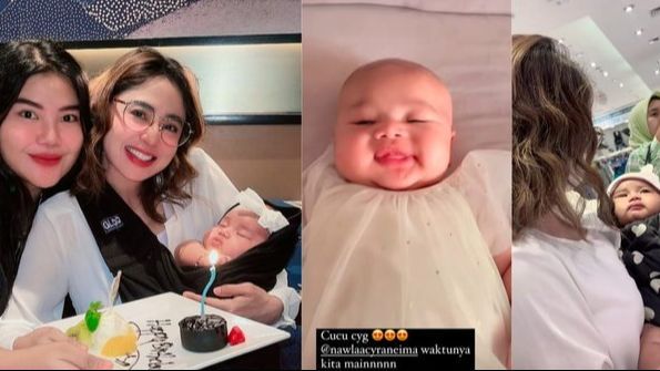 Kompak dan Bahagia, 8 Potret Dewi Perssik Momong Cucu, Rayakan Ulang Tahun Baby Nawla Bersama Rosa Meldianti