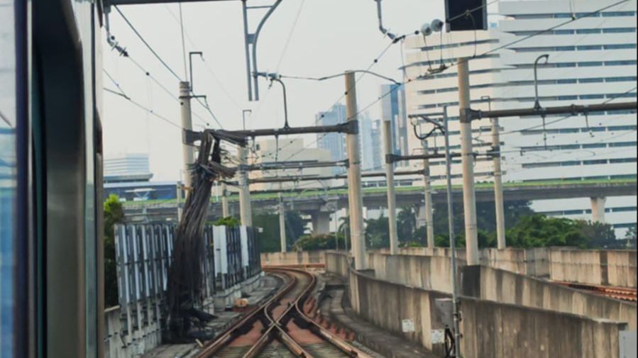 Operasional MRT Disetop Sementara Akibat Perlintasan Tertimpa Muatan Crane