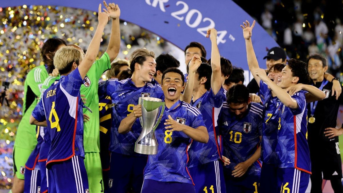 FOTO: Dramatis!, Momen Timnas Jepang U-23 Juara Piala Asia U-23 2024 Usai Cetak 1 Gol ke Gawang Uzbekistan