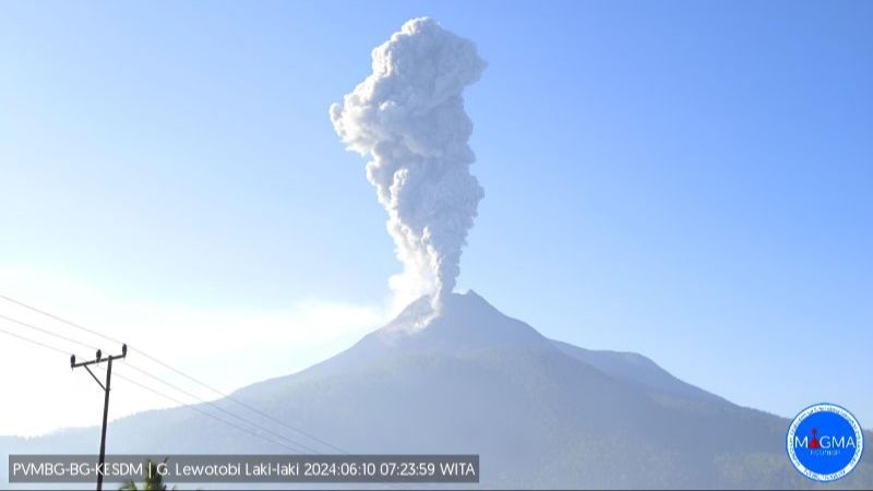 Erupsi Lagi, Status Gunung Lewotobi Laki-Laki Naik Jadi Level Siaga