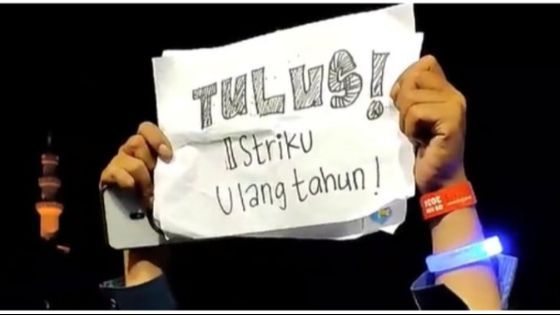 Viral Momen Wanita Dapat Ucapan Ulang Tahun dari Tulus saat Konser, Effort Suami Tuai Pujian