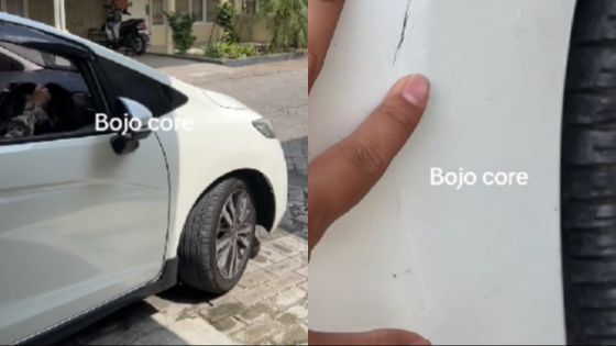 Ini hasilnya jika mobil dibawa oleh istri, semua bodi lecet!