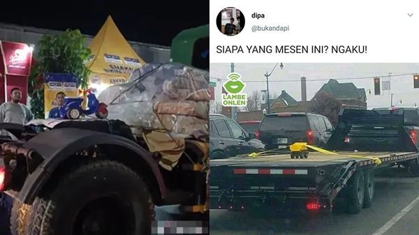 10 Potret Truk Bawa Muatan Terlalu Kecil, Malah Lucu Jadi Hiburan di Jalan