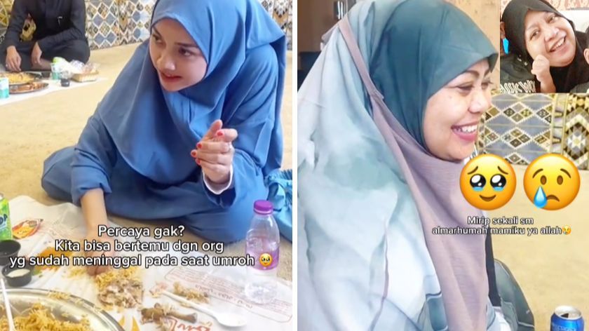 Perempuan Ini Bertemu Sosok Wanita Mirip Mendiang Ibunya saat di Tanah Suci, Ekspresinya Bikin Haru