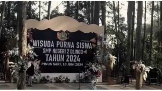 Digelar di Hutan Pinus Mangunan, Momen Perpisahan SMP Negeri 2 Dlingo Bantul Ini Curi Perhatian