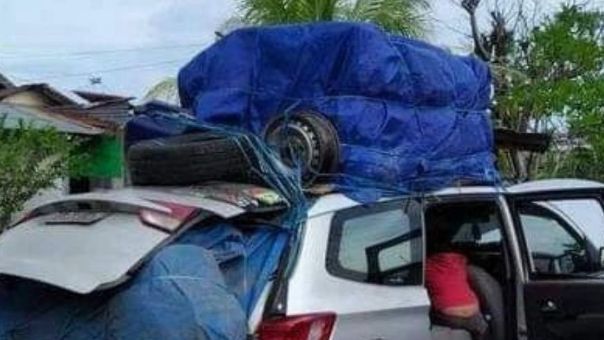 10 Potret Mobil Travel Bawa Muatan Ekstrem, Banyak Banget sampai Menggunung