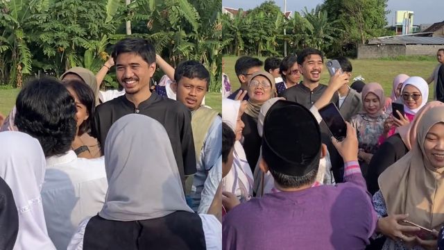 Potret Duta Sheila On 7 Diserbu Emak-Emak Setelah Salat Idul Adha, Diajak Foto Senyum Kalem