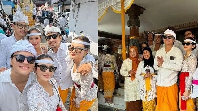 Momen Pasangan Rizky Febian dan Mahalini Ikut Upacara Memukur di Bali