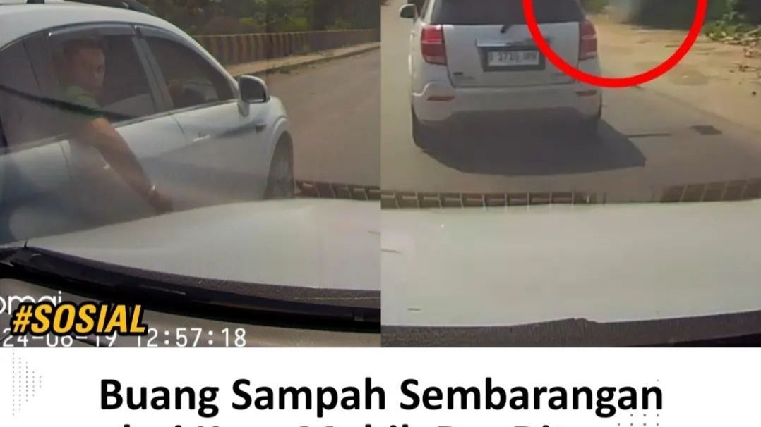 Ini Tampang Pemobil Viral Bikin Geram Buang Sampah Sembarangan Ditegur Malah Marah-Marah