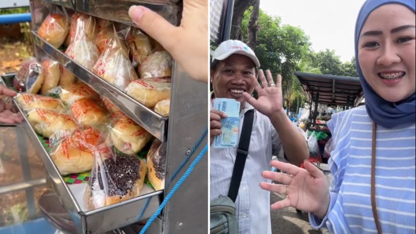 Viral Momen Wanita Borong Dagangan Penjual Roti Keliling, Aksinya Tuai Pujian