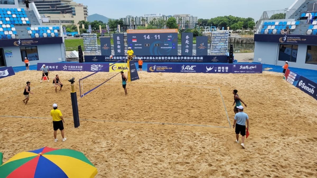 Tim Voli Pantai Putra Indonesia Melaju ke Semifinal Usai Taklukkan Selandia Baru