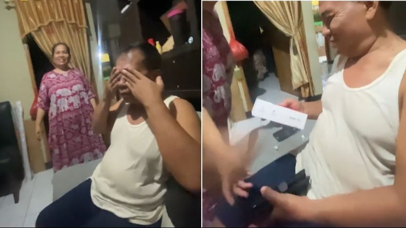 Viral Momen Wanita Beri Kado Ultah untuk Ayahnya, Ekspresi Kebahagiaannya Curi Perhatian