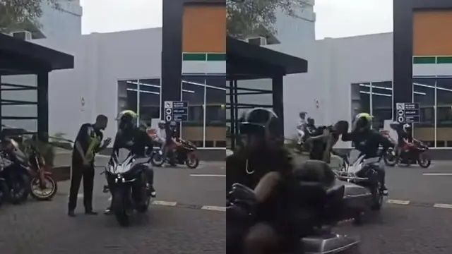 Viral Aksi Arogan Pemotor Kawasaki Ninja H2, Main Tangan ke Satpam saat Ditegur Baik-baik