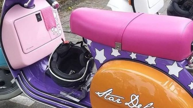 10 Potret Modifikasi Vespa Klasik, Tampil Nyentrik dengan Bodi Warna-warni