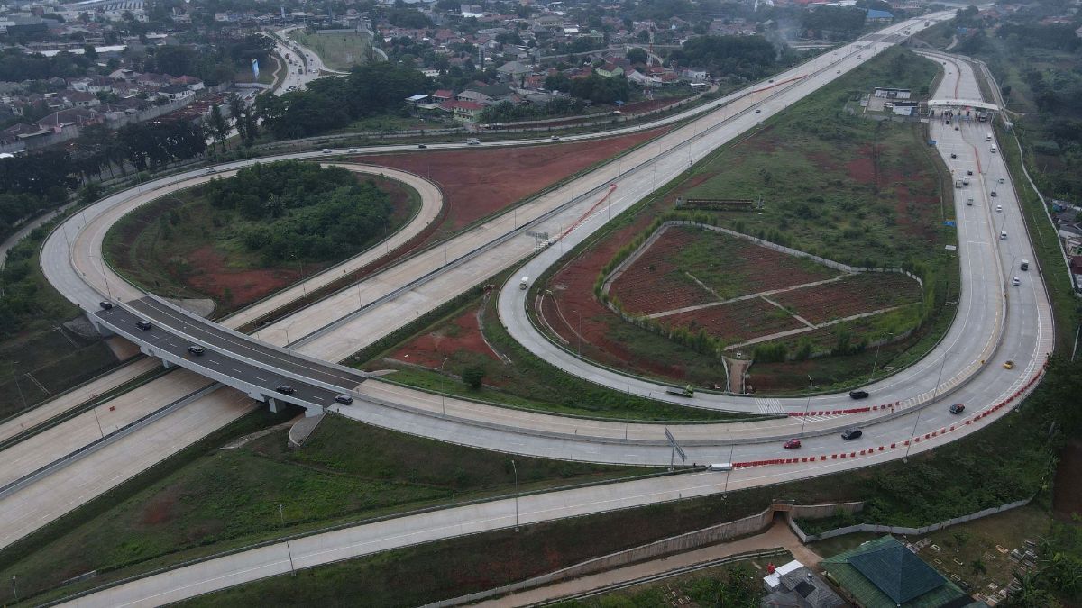 FOTO: Siap Tersambung ke Jaringan JORR 2, Ini Penampakan Indah Tol Cimanggis-Cibitung dari Udara