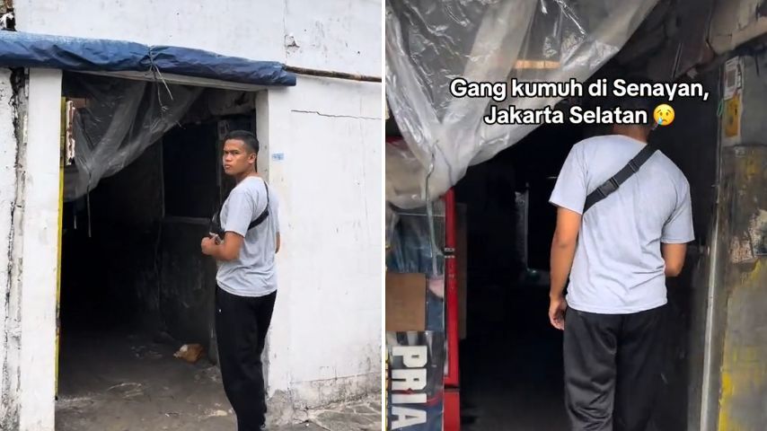 Viral Penampakan Gang Kecil di Antara Gedung Tinggi Senayan, Pemandangannya Kontras