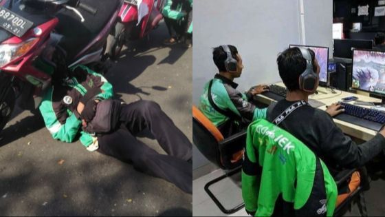 Potret Driver Ojol Istirahat, dari yang Mengisi Waktu Luang dengan Tidur sampai Bermain Game!