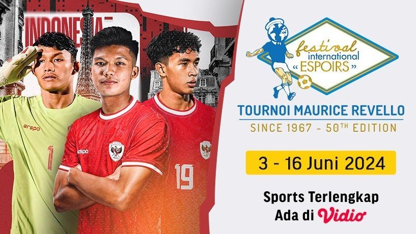 Pertandingan Timnas Indonesia di Turnamen Maurice Revello 2024 Disiarkan di Vidio