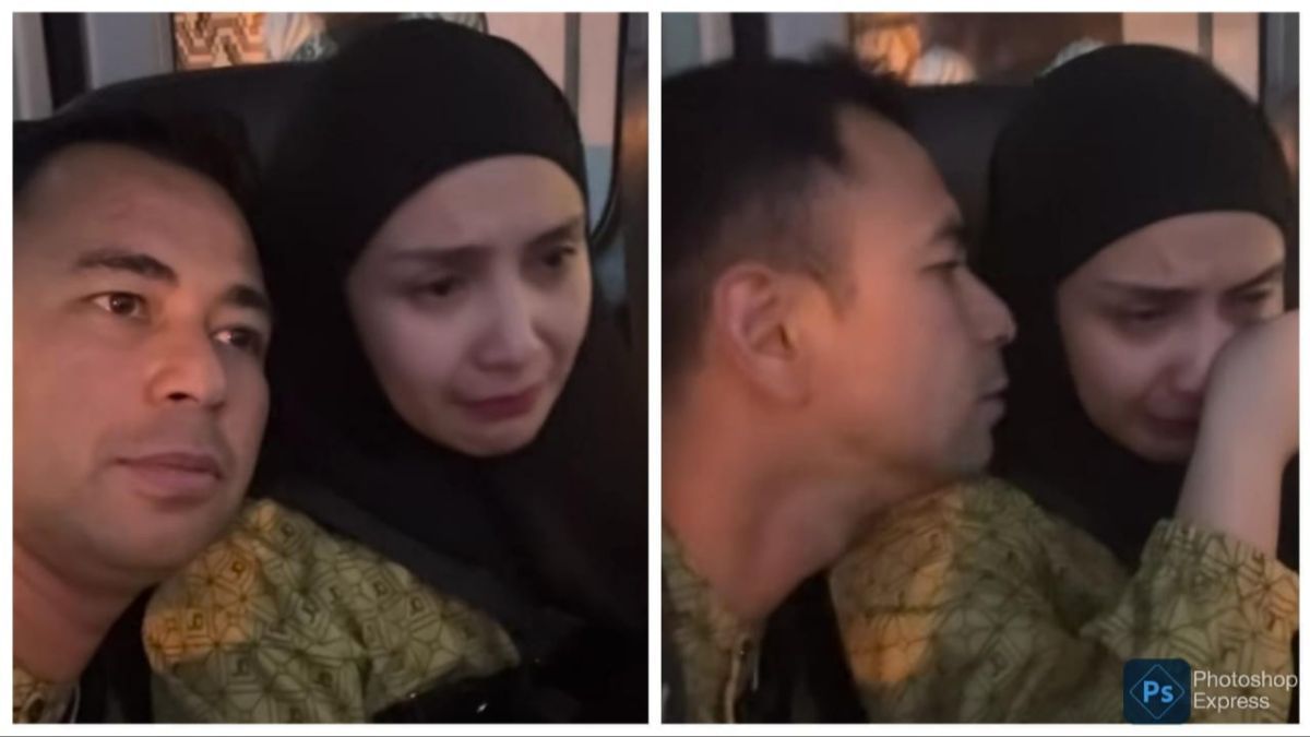 Tangis Nagita Slavina Pecah Jelang Naik Pesawat ke Tanah Suci, Raffi Ahmad Cium & Tenangkan Sang Istri