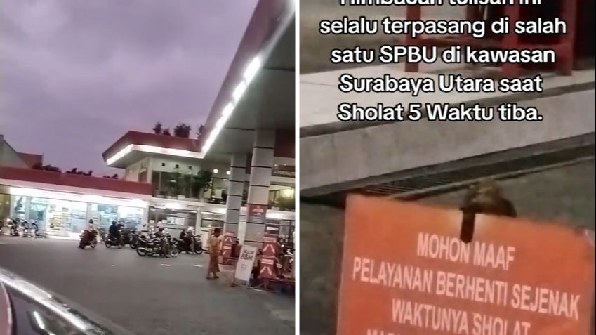 SPBU Ini Tutup Sementara saat Azan, Semua Karyawan Salat Berjemaah, Pembeli Tetap Antre Menunggu