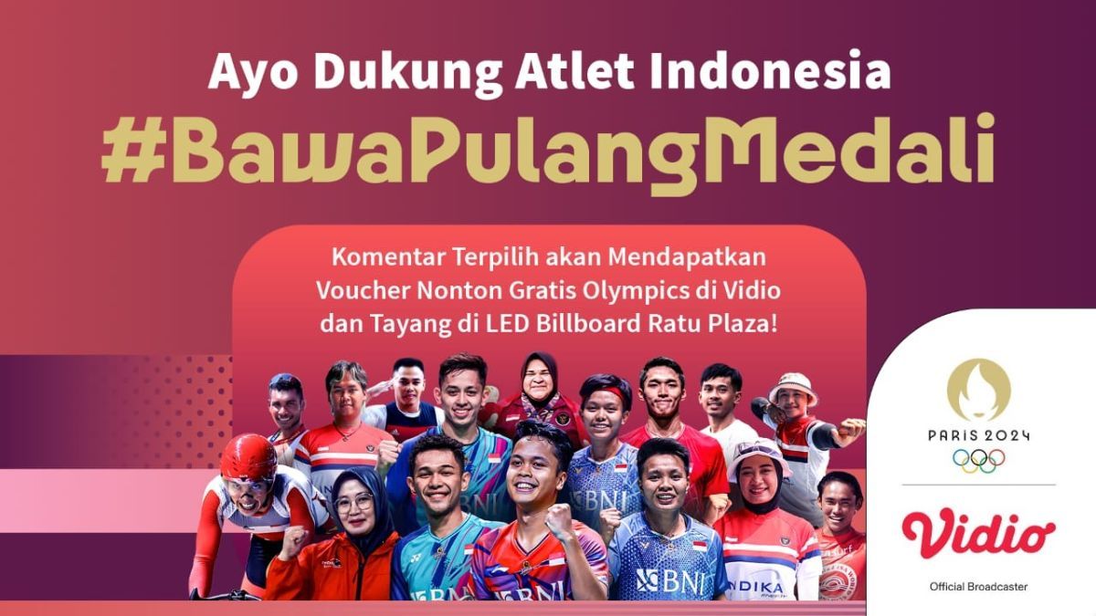 VIDIO Siapkan 17 Channel Khusus Siarkan Olympic Games Paris 2024, Dukung Indonesia Tanding Tanpa ‘Nge-lag’