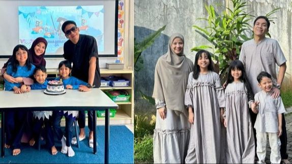 Deretan Potret Ultah Miskha Ke-8, Desta dan Natasha Rizky Kompak Menemani di Sekolah