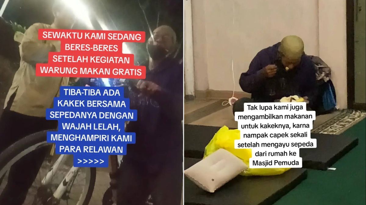 Beri Kasur untuk Istirahat hingga Makanan, Momen Pemuda Temui Kakek yang Bersepeda Ingin Ikuti Pengajian di Masjid Ini Curi Perhatian