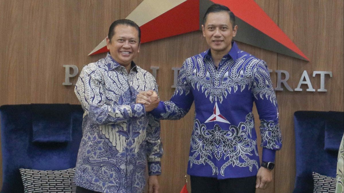 FOTO: Momen AHY Terima Kunjungan Ketua MPR di Markas Demokrat, Bahas Ongkos Politik Makin Mahal