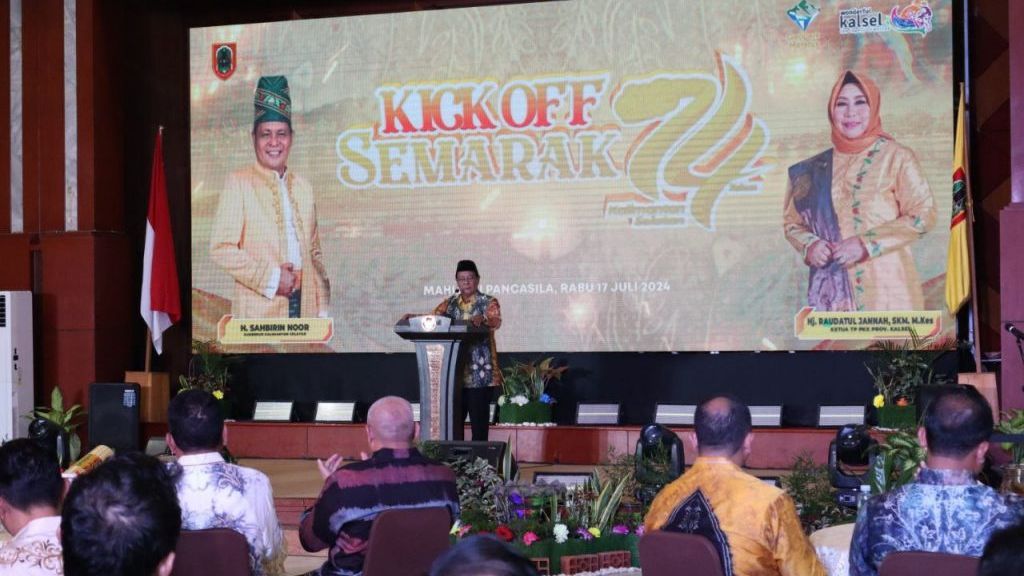 Sahbirin Noor Launching Logo, Tema dan Kick Off Semarak Hari Jadi ke-74 Provinsi Kalsel