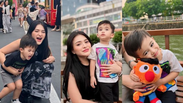 Nathalie Holscher Liburan Berdua dengan Anak ke Singapura, Salfok Adzam Ganteng Banget!