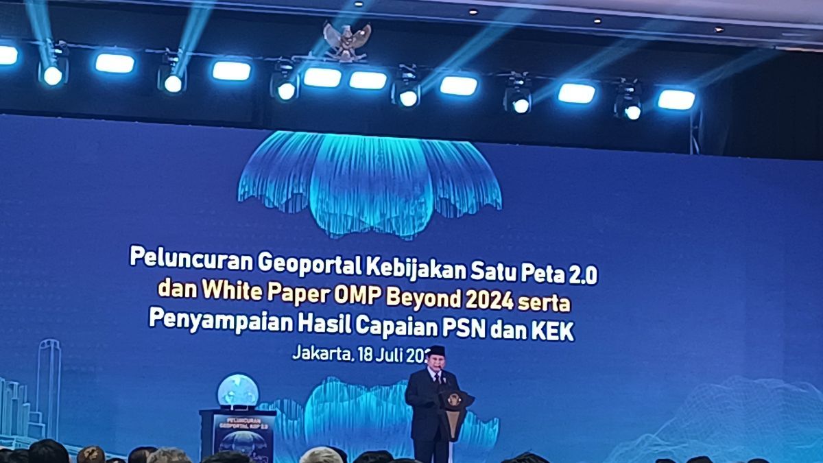 Prabowo Gantikan Jokowi di Peluncuran Kebijakan Satu Peta: Supaya Tidak Kaget Setelah Dilantik Jadi Presiden