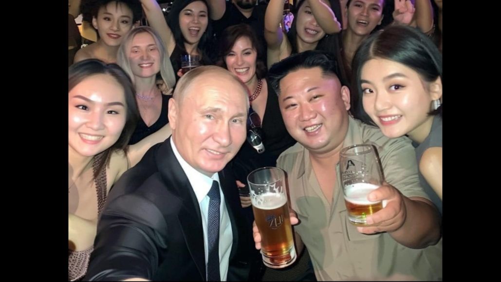 Foto Putin dan Kim Jong Un di Klub Malam, Asli atau Rekayasa?