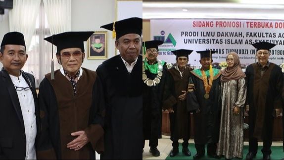 Potret Gagah Rhoma Irama Jadi Penguji Ahli Sidang Mahasiswa S3 dengan Disertasi Musik dan Dakwah