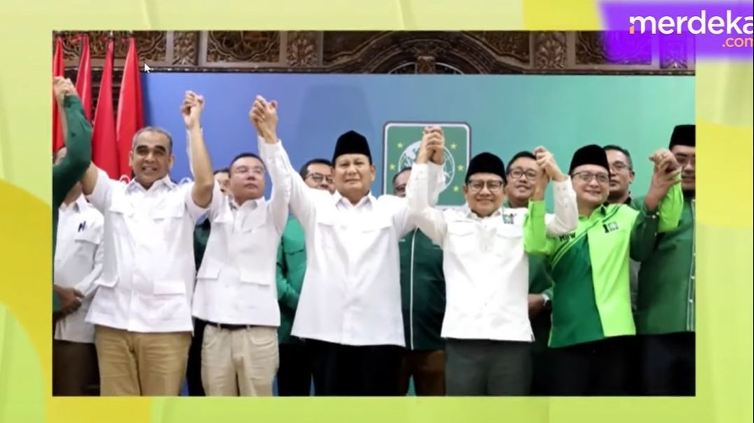 VIDEO: PKB Pamer Foto Kemesraan Prabowo-Cak Imin, Celetuk Nakal 'Cinta Lama Bersemi Kembali'