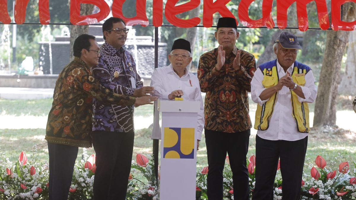 Resmikan Taman Balekambang, Wapres Ma'ruf Amin Dorong Pengembangan Infrastruktur Hijau