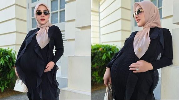 Hamil 38 Minggu, Potret Terbaru Syahrini Makin Stunning Pakai Dress Hitam & Tenteng Tas Hermes