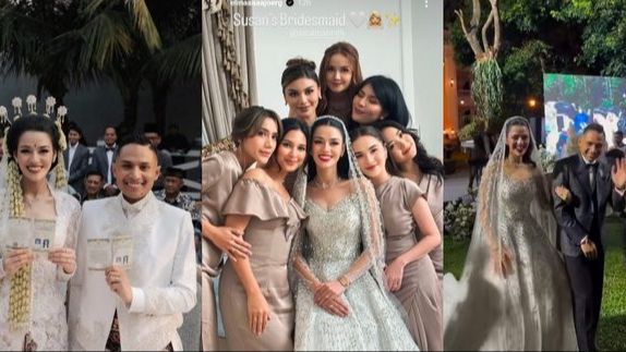 Potret Pernikahan Susan Sameh dan Khalif Attamimi, Cantik Menawan Jari Pengantin Jawa hingga Princess di Negeri Dongeng